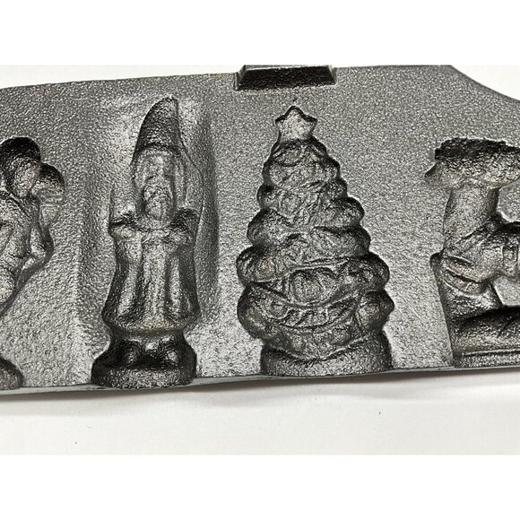 John Wright Vintage Christmas Cast Iron Candy Chocolate Mold USA Collectible #2 - Picture 12 of 14